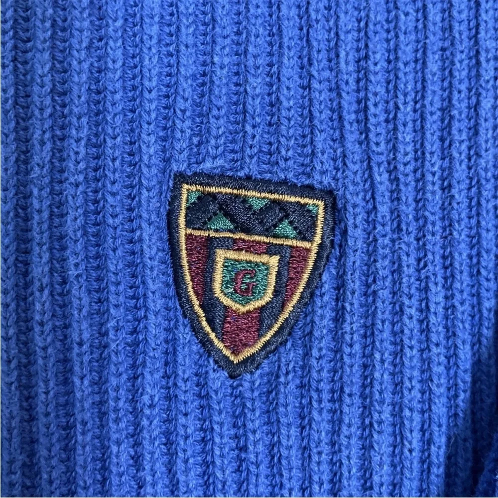Rugger By Gant Crewneck Sweater vintage Cotton Mens Size XL Embroidered Crest